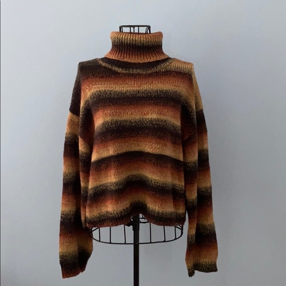 Obey Sweaters - Obey Striped turtle neck sweater